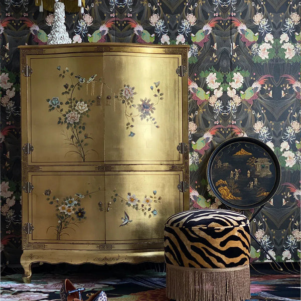 Phoenix Black Wallpaper - Wendy Morrison Design - Courthouse Interiors
