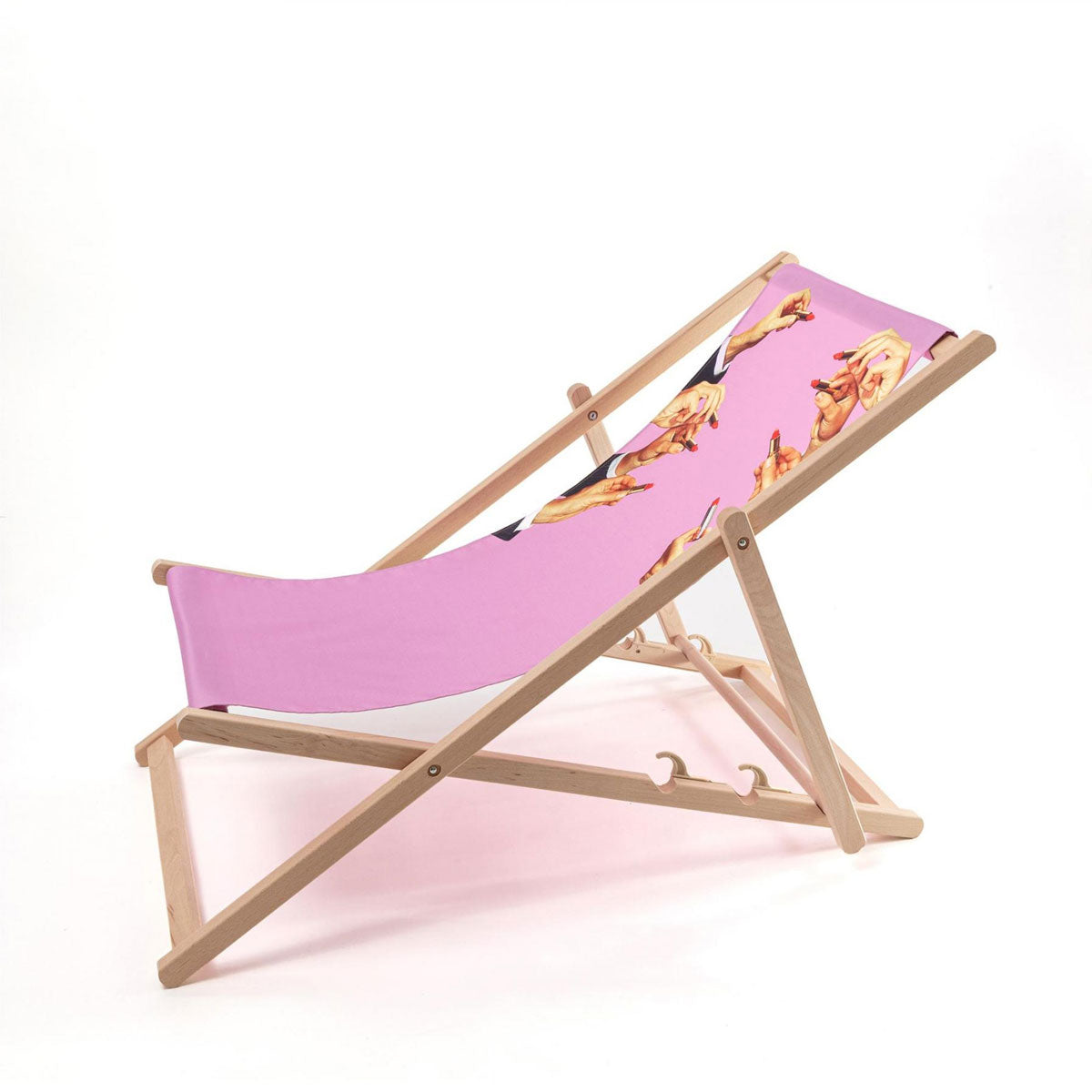 Seletti X Toiletpaper &#39;Lipsticks Pink&#39; Deck Chair