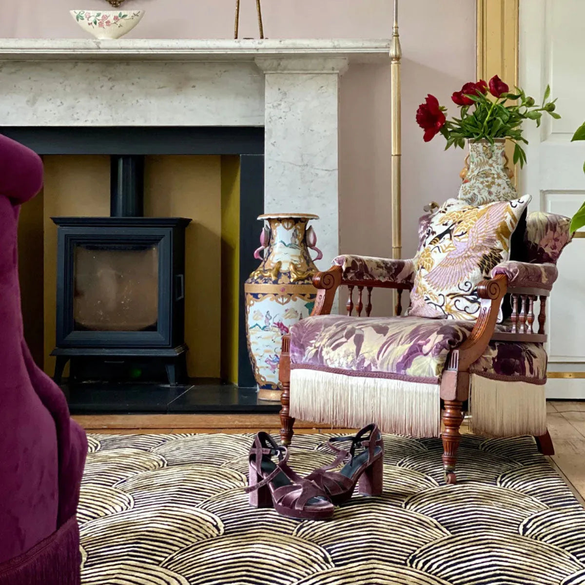 Plumage Gold Hand Tufted Rug - Wendy Morrison Design - Courthouse Interiors