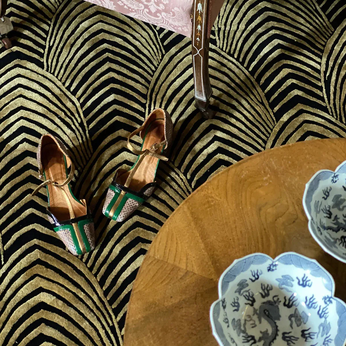 Plumage Gold Hand Tufted Runner - Wendy Morrison Design