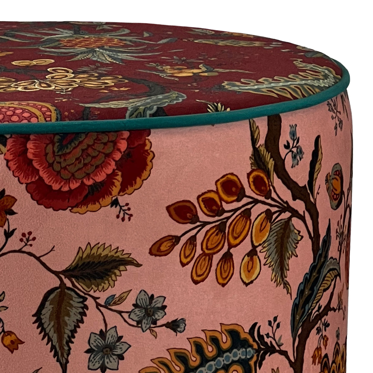 Pompadour Blush Pouffe, Footstool - Courthouse Exclusive Made in the UK