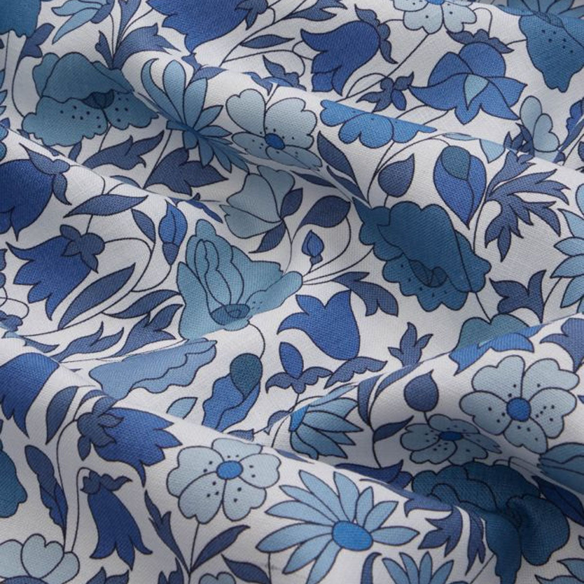 Poppy Meadowfield Linen Fabric - Liberty