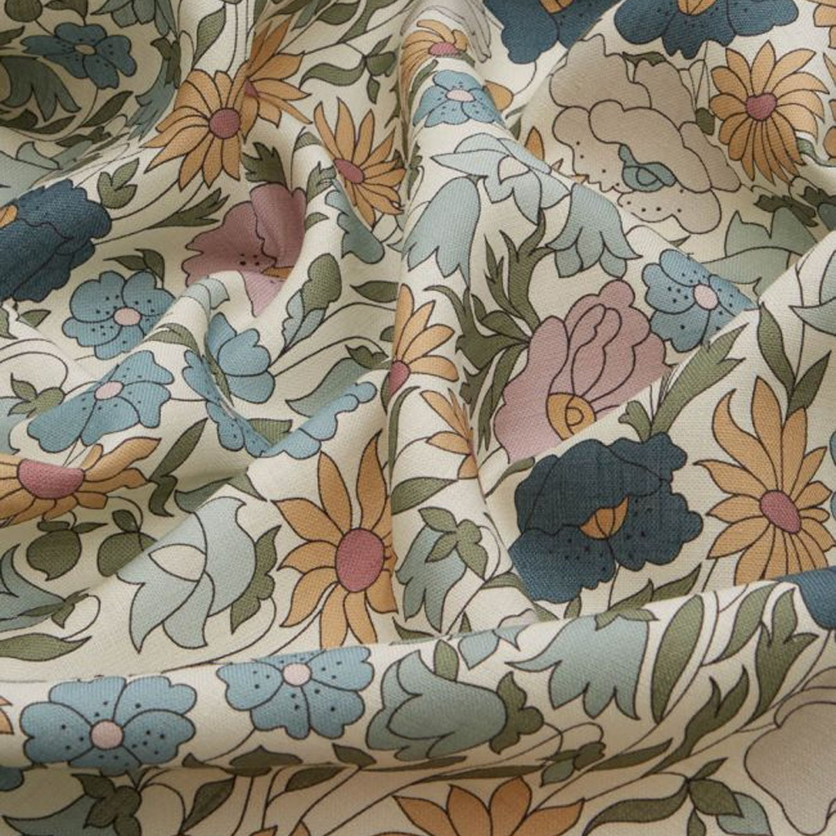Poppy Meadowfield Linen Fabric - Liberty