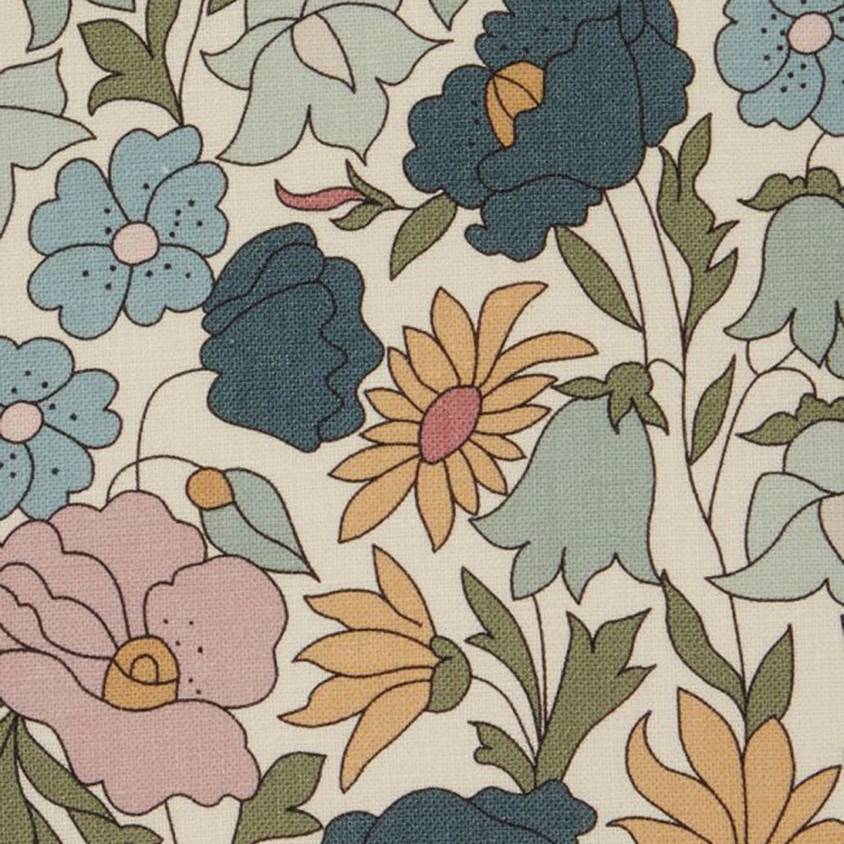 Poppy Meadowfield Linen Fabric - Liberty