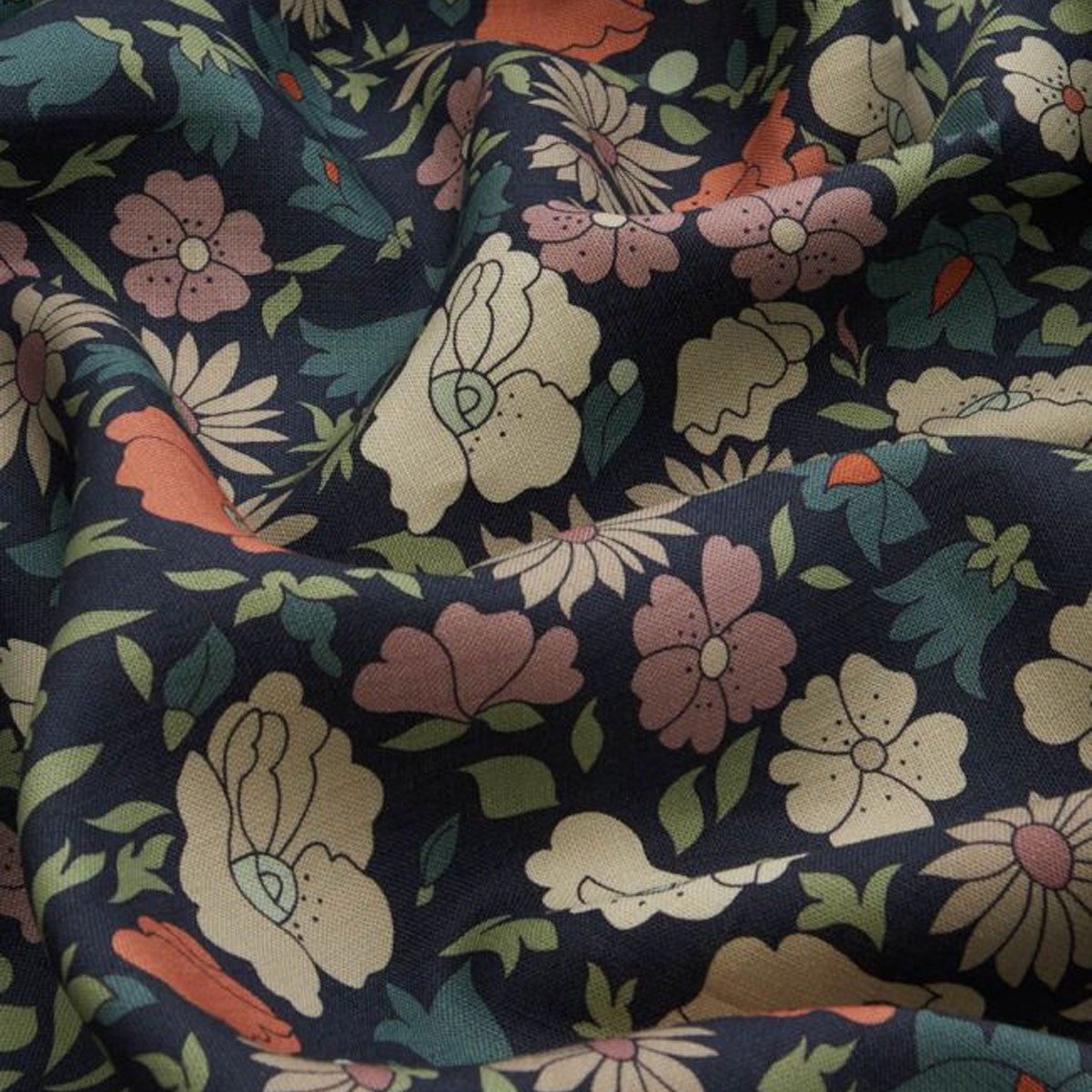 Poppy Meadowfield Linen Fabric - Liberty