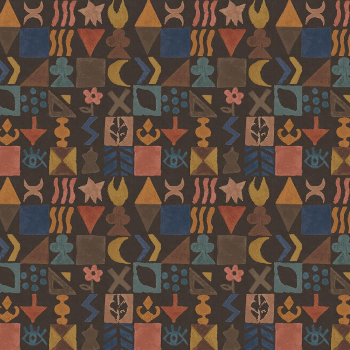 GP&amp;J Baker X Kit Kemp &#39;Potato Print - Chocolate&#39; Wallpaper