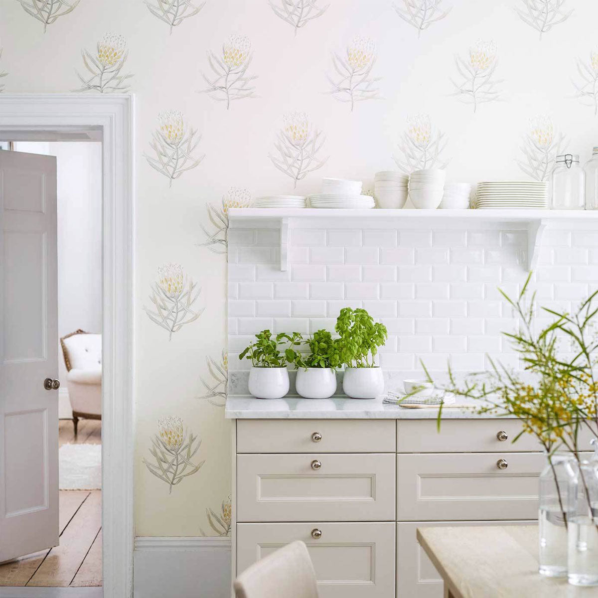 Protea Flower Wallpaper - Sanderson