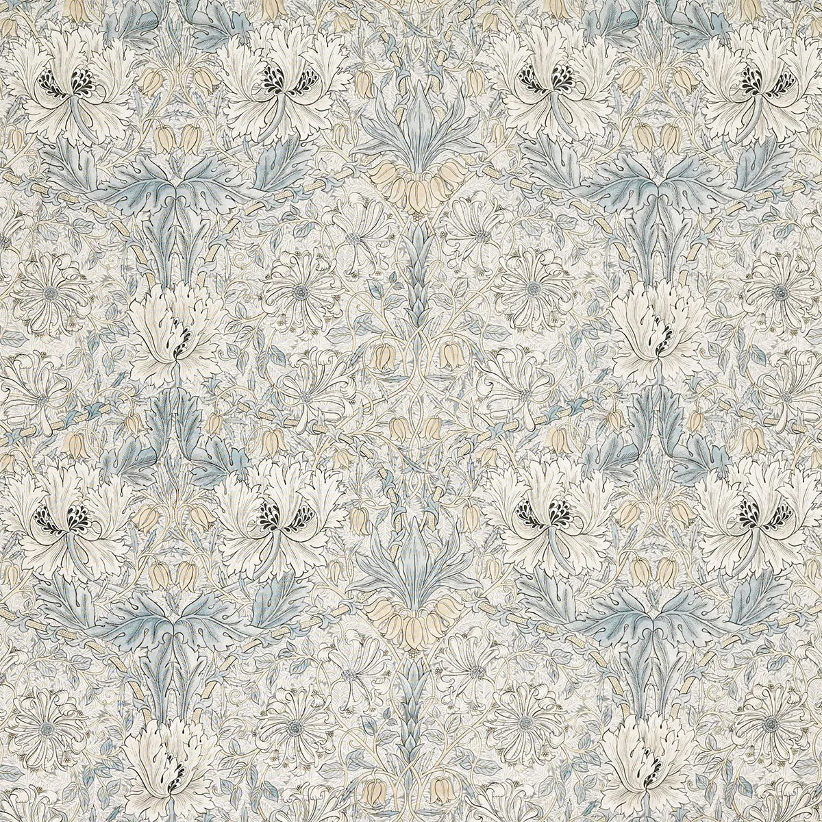Pure Honeysuckle &amp; Tulip Sheer Wide Width Fabric - Morris &amp; Co