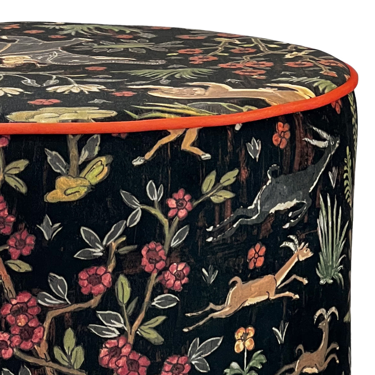 Raj Onyx Pouffe, Footstool - Courthouse Exclusive Made in the UK