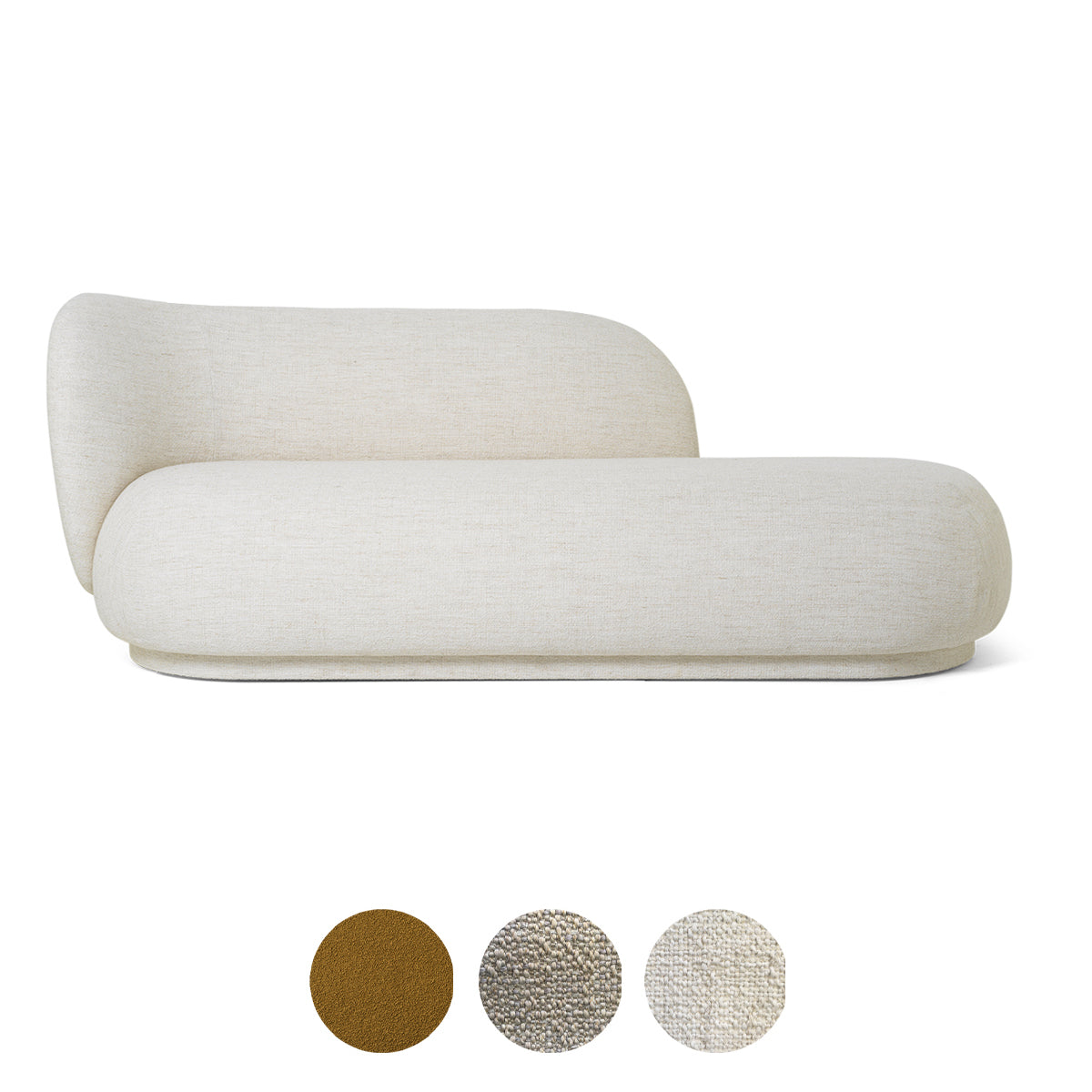 Rico Divan Boucle Off White - Left or Right Chaise Longue - ferm LIVING