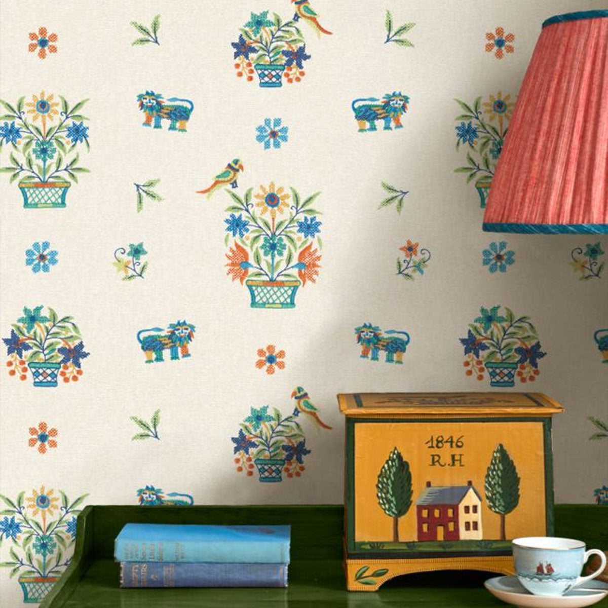 Roar Stitch Wallpaper - GP&J Baker X Kit Kemp