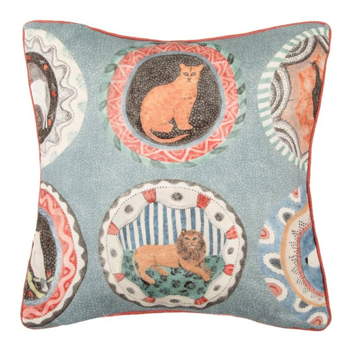 GP&amp;J Baker X Kit Kemp &#39;Robina&#39;s Dinner Party&#39; Cushion