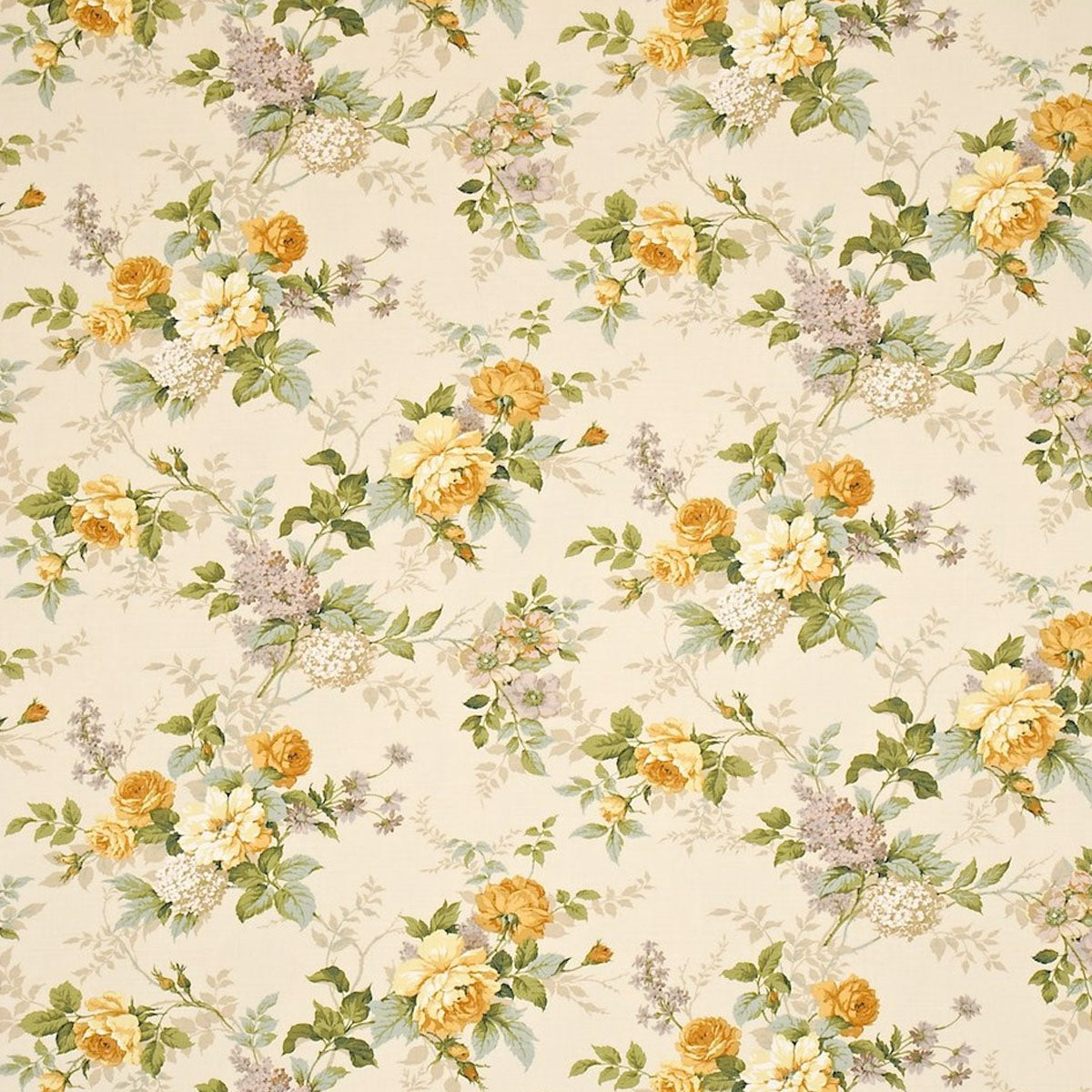 Rosamund Cream/Gold/Blue Fabric - Sanderson