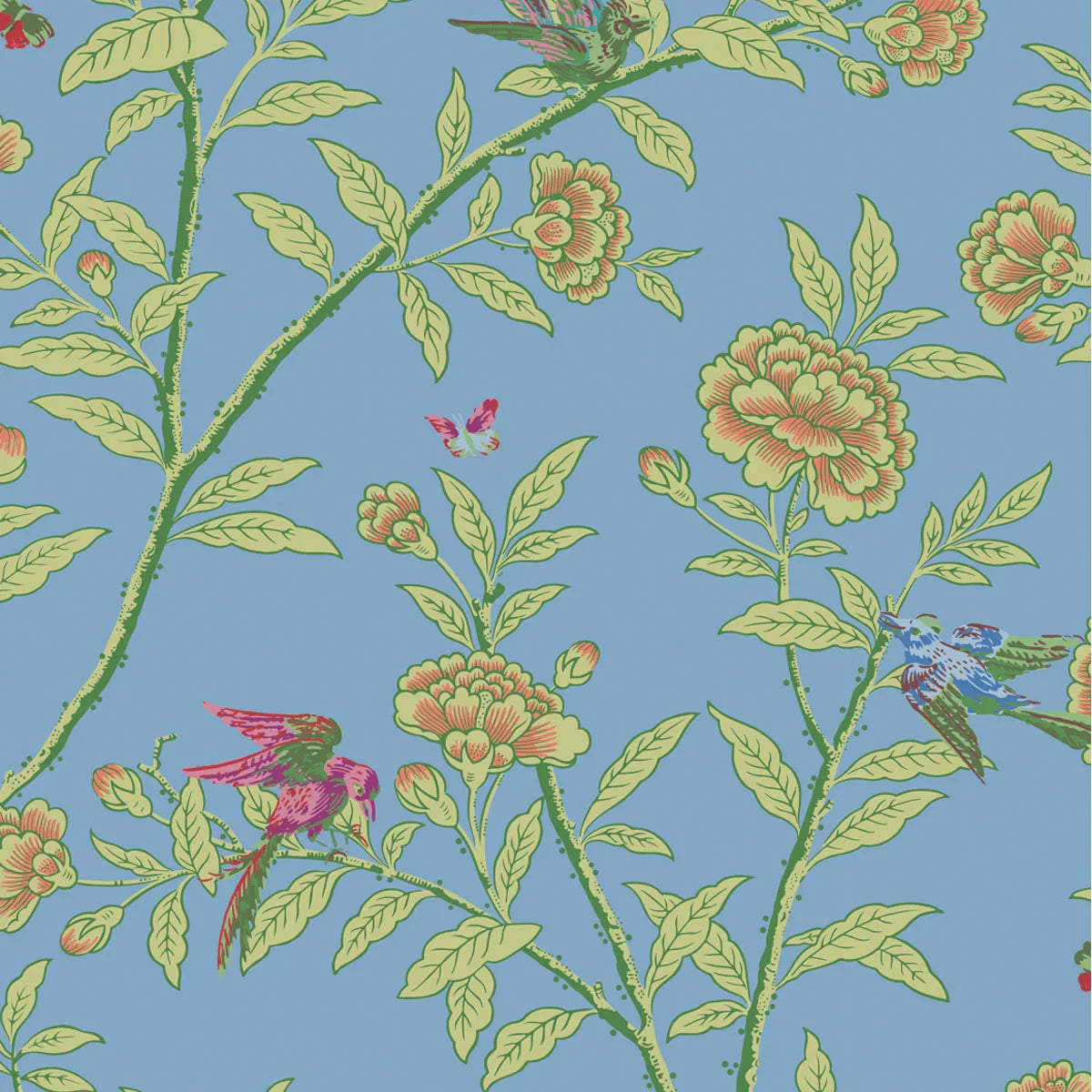 Roseberry with Birds Wallpaper - Cole & Son