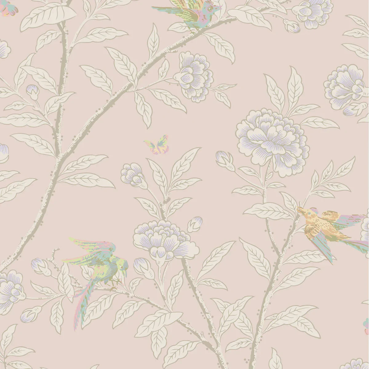 Roseberry with Birds Wallpaper - Cole & Son