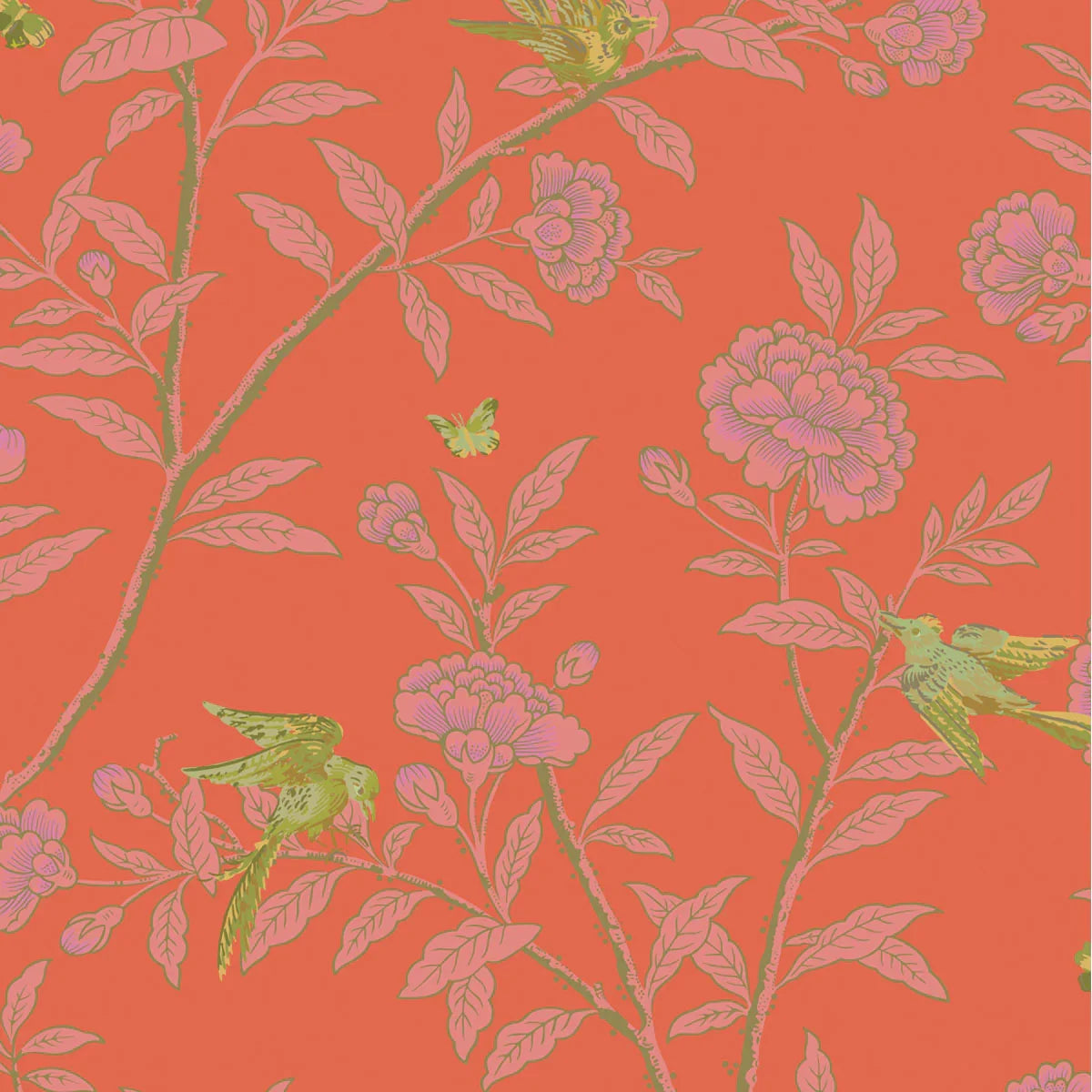 Roseberry with Birds Wallpaper - Cole & Son