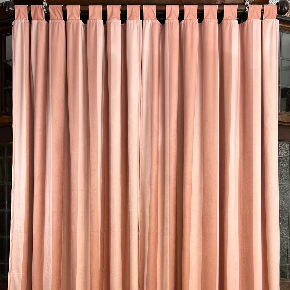 Somerset Stripe Rogue Printed Velvet Panel Curtain