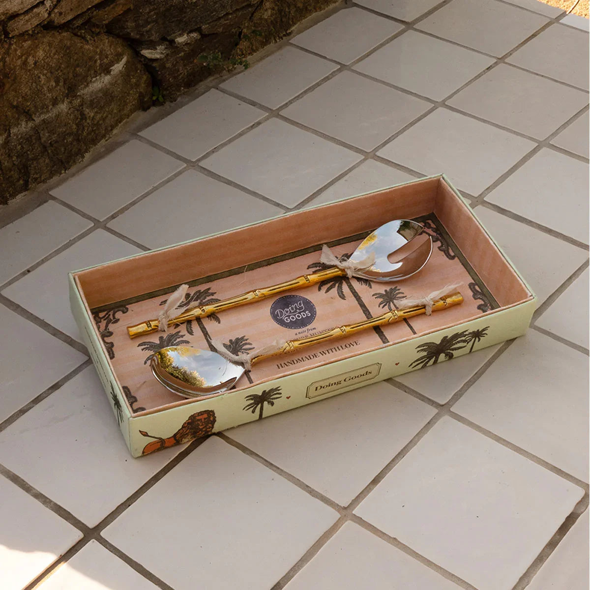 Bodhi Bamboo Salad Server Set In Giftbox - Doing Goods