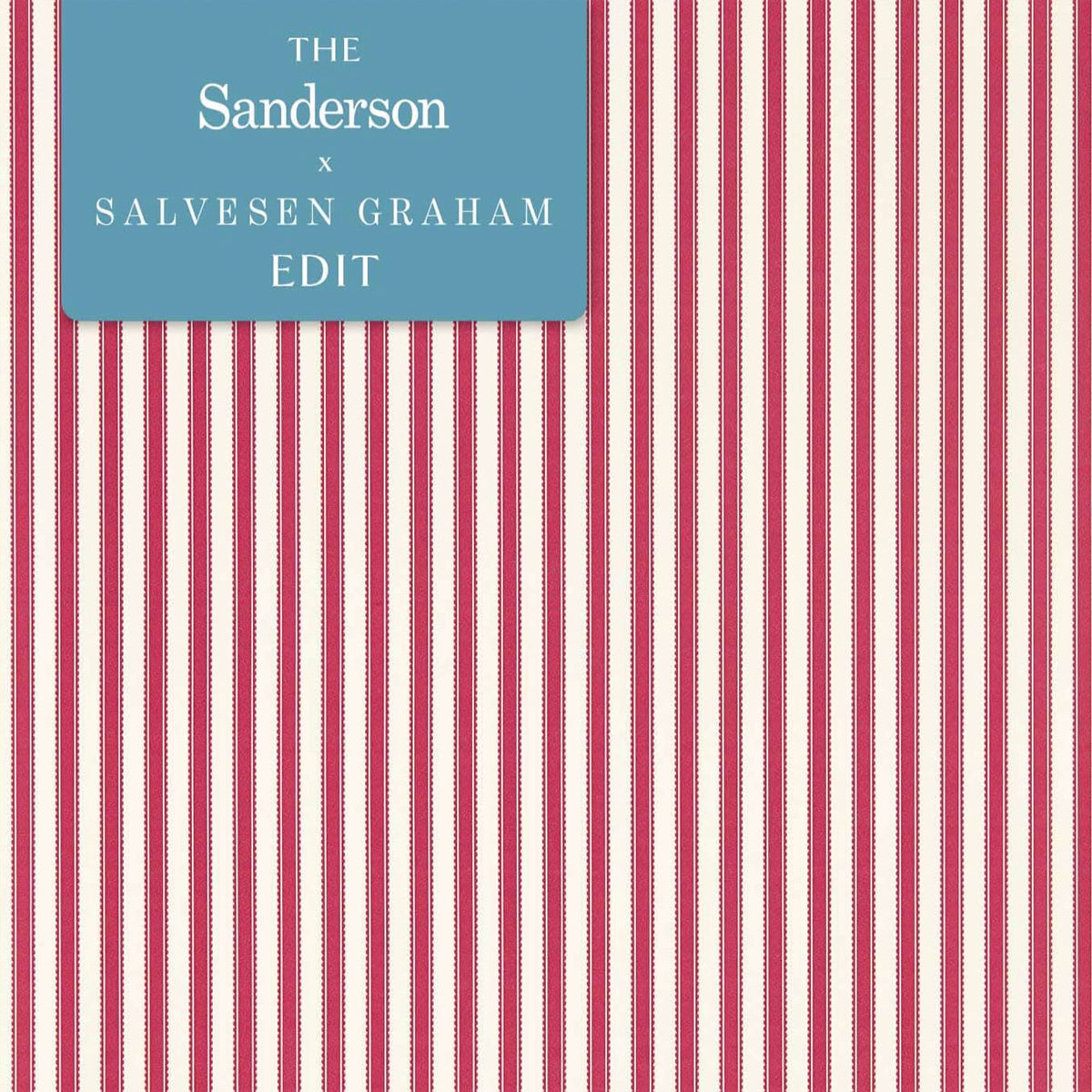 Sanderson X Salvesen Graham &#39;Pinetum Stripe - Mulberry&#39; Wallpaper