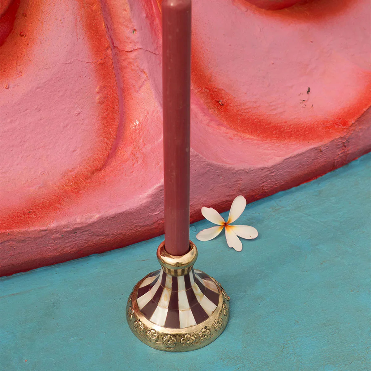 Sanya Striped Candle Holder - Doing Goods