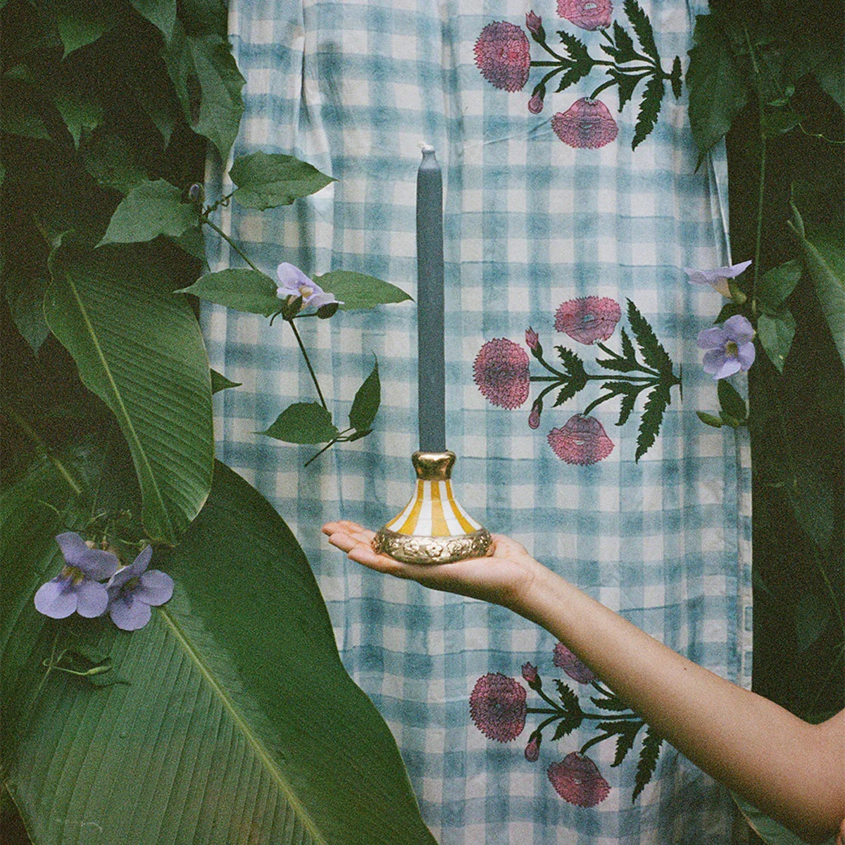 Sanya Striped Candle Holder - Doing Goods