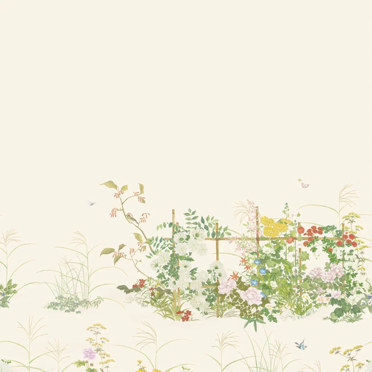 Scenic Flora Natural White Wallpaper - Cole & Son