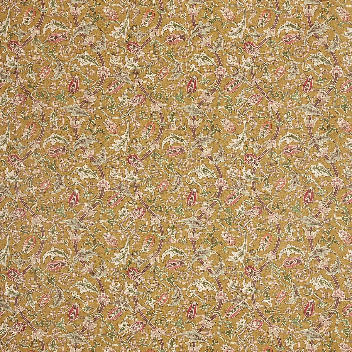 Scrolling Tulip Fabric - Morris & Co