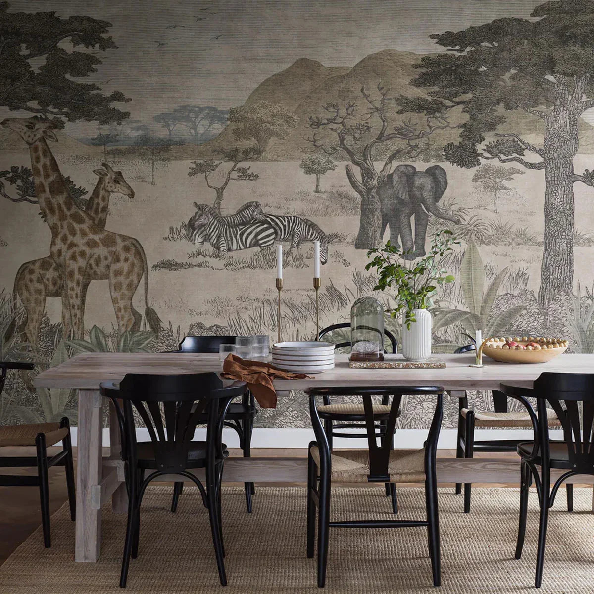 Serengeti Mural Wallpaper - Borastapeter