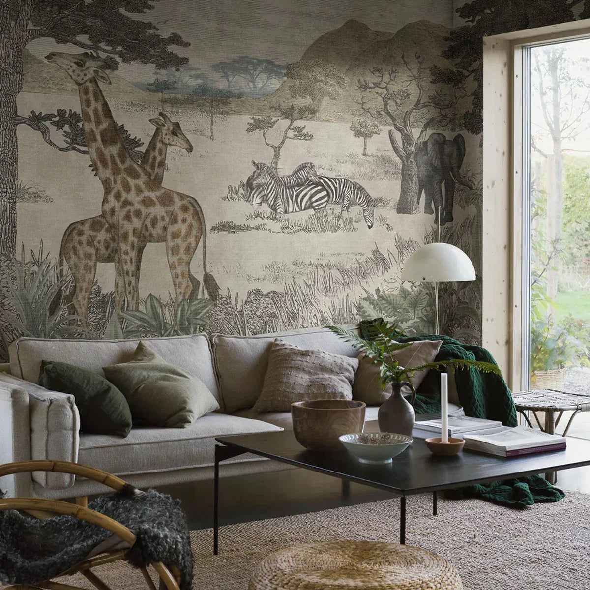 Serengeti Mural Wallpaper - Borastapeter
