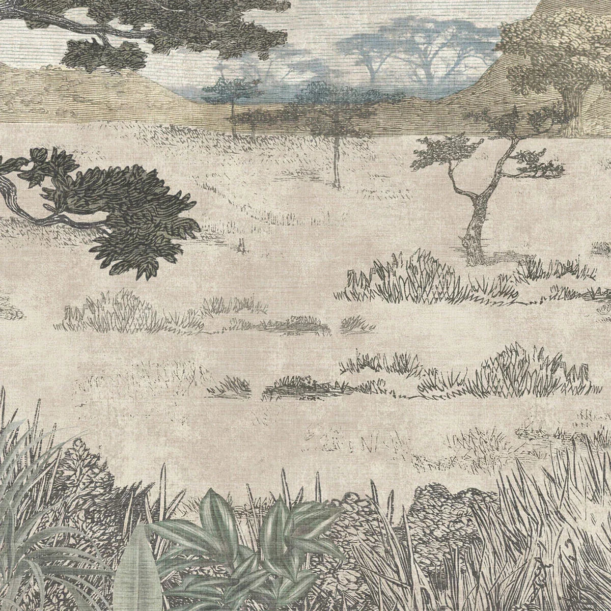 Serengeti Savannah Mural Wallpaper - Borastapeter