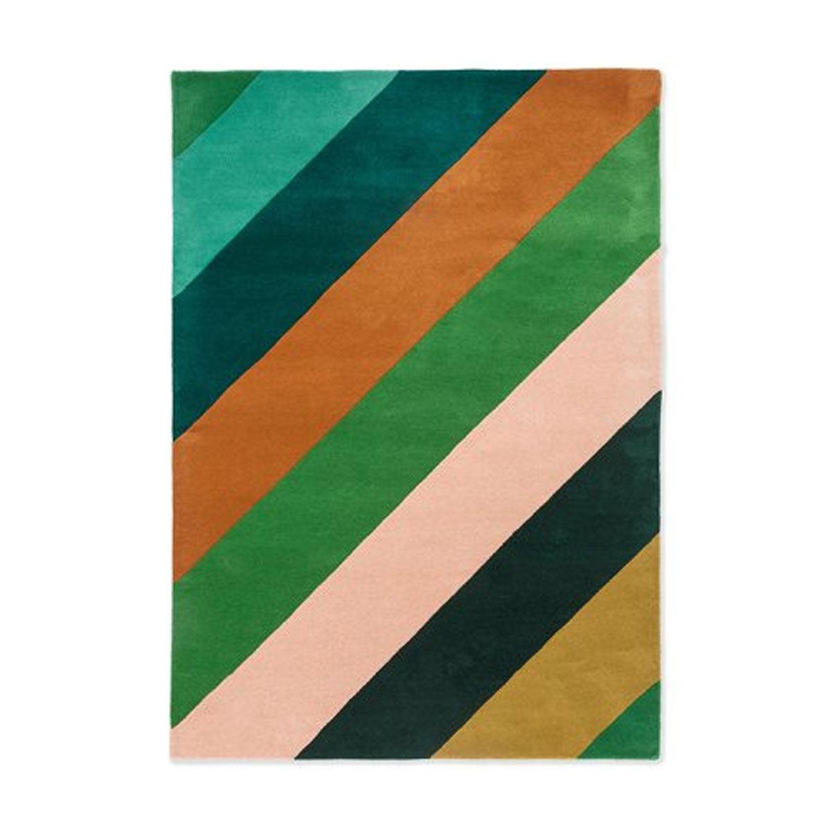 Harlequin X Sophie Robinson &#39;Sherbet Stripe - Emerald/Amber&#39; Rug