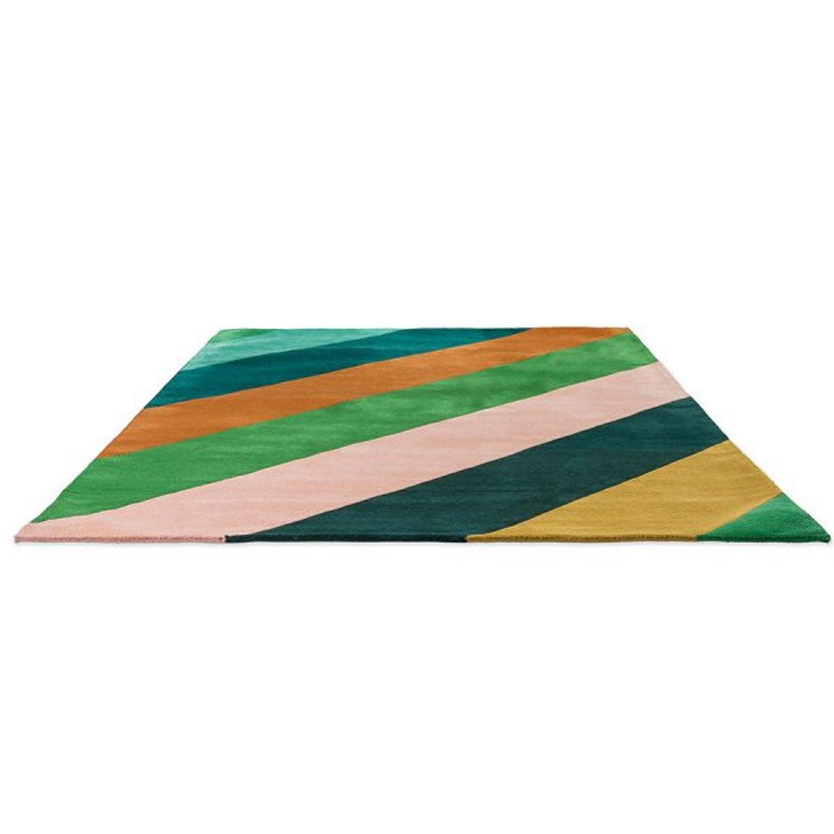 Harlequin X Sophie Robinson &#39;Sherbet Stripe - Emerald/Amber&#39; Rug