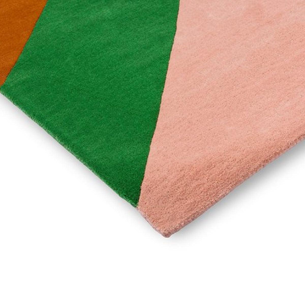 Sherbet Stripe Emerald/Amber Rug - Harlequin X Sophie Robinson