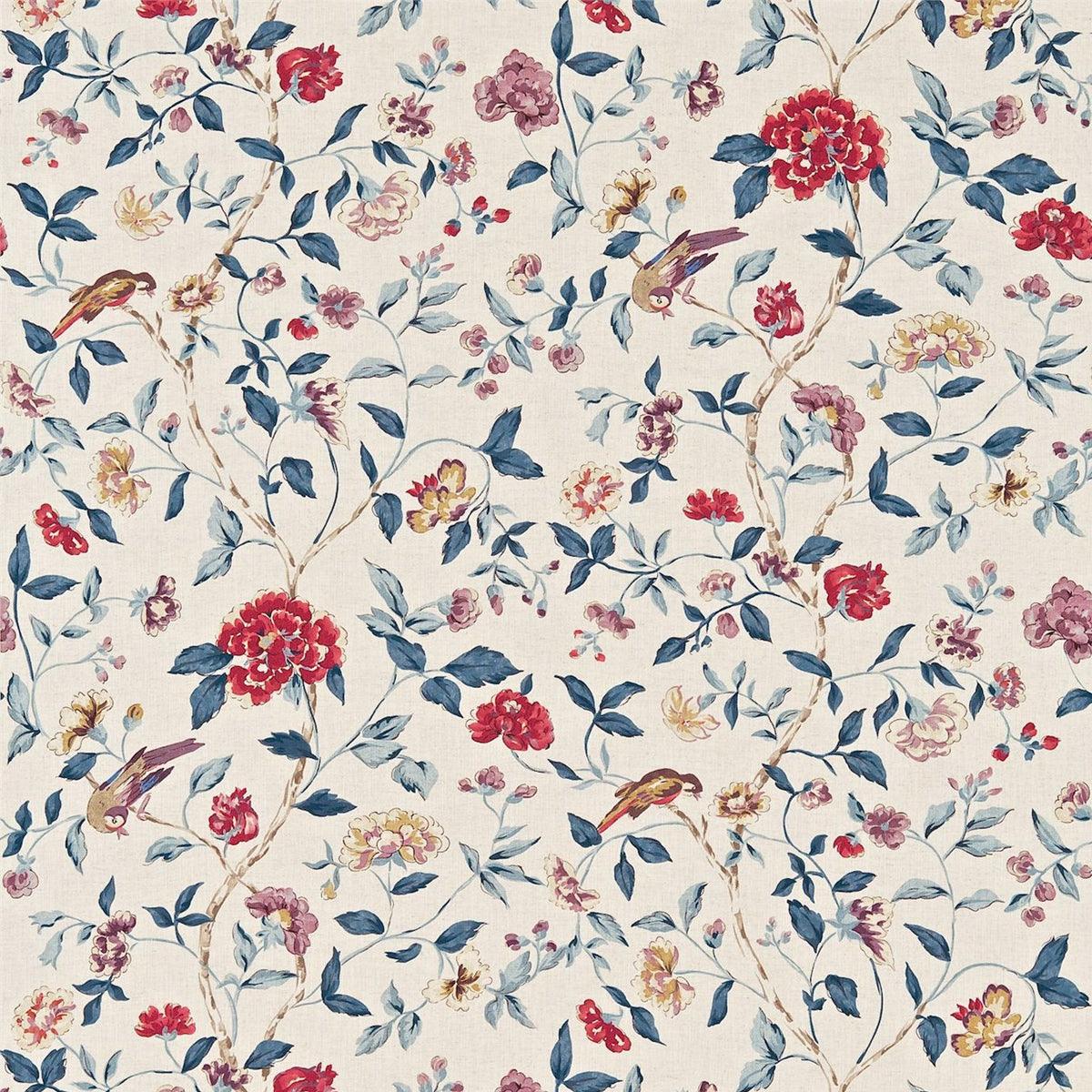 Sanderson &#39;Sissinghurst - Indigo/Ruby&#39; Fabric