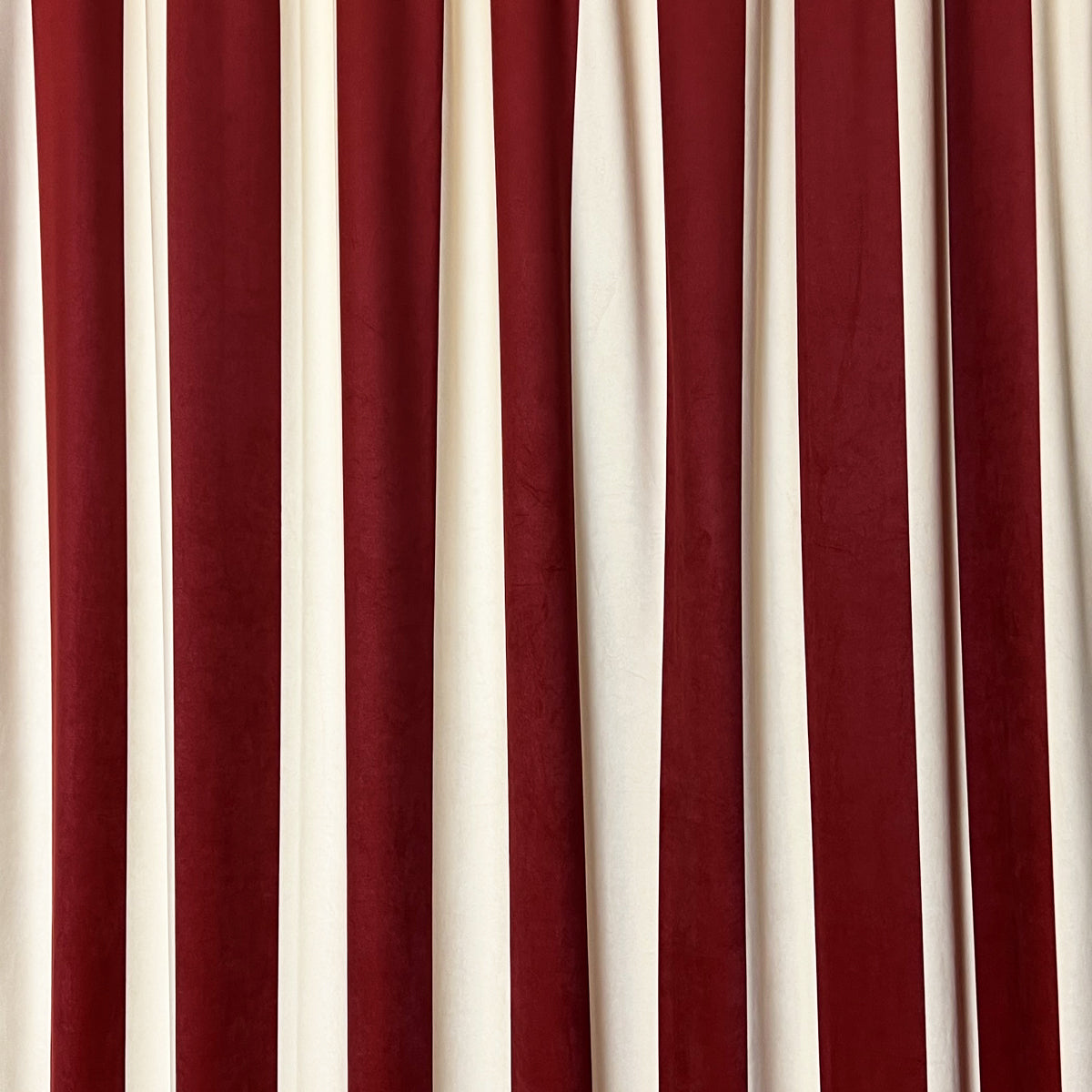 Somerset Stripe Lipstick Printed Velvet Panel Curtain