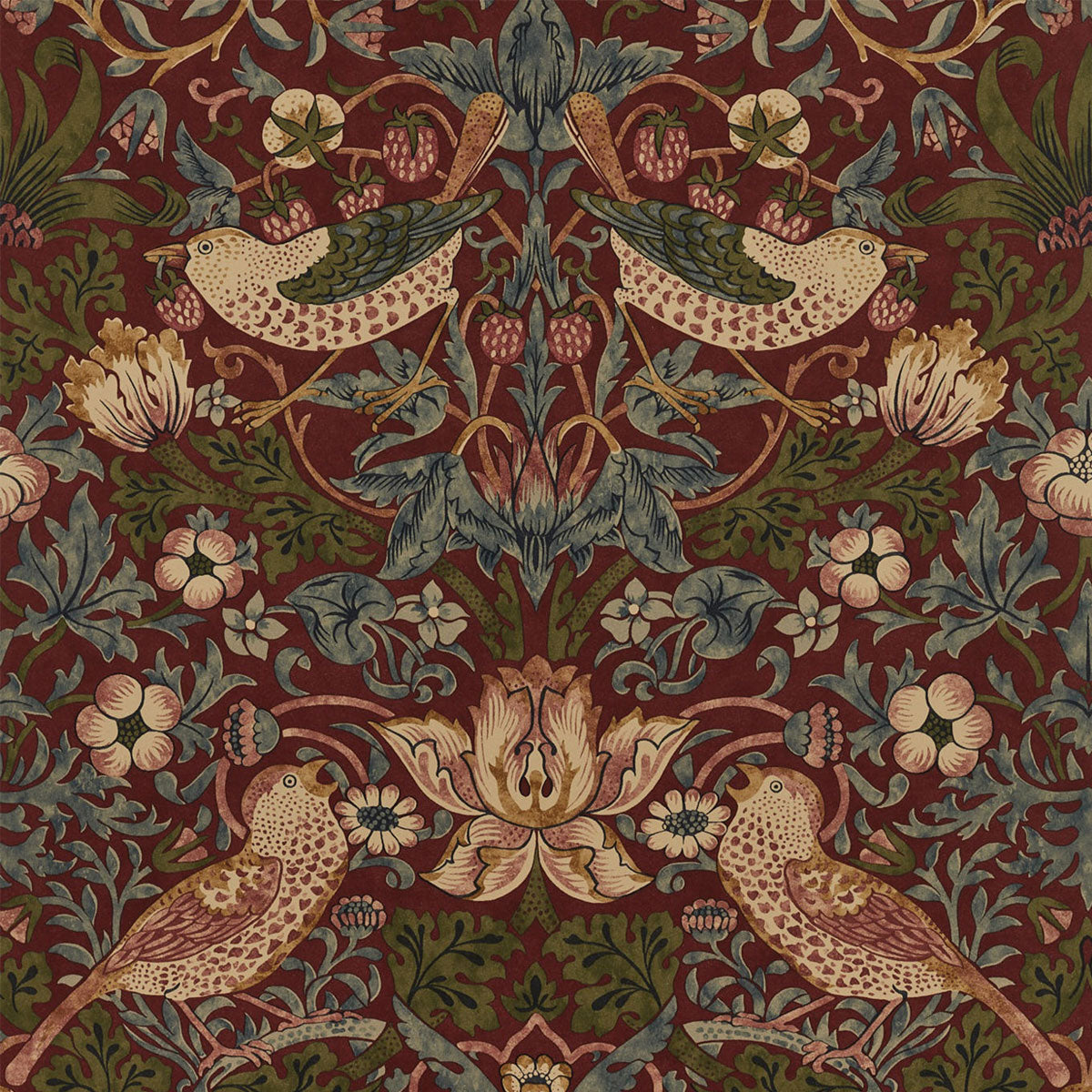 Strawberry Thief Wallpaper - Morris & Co