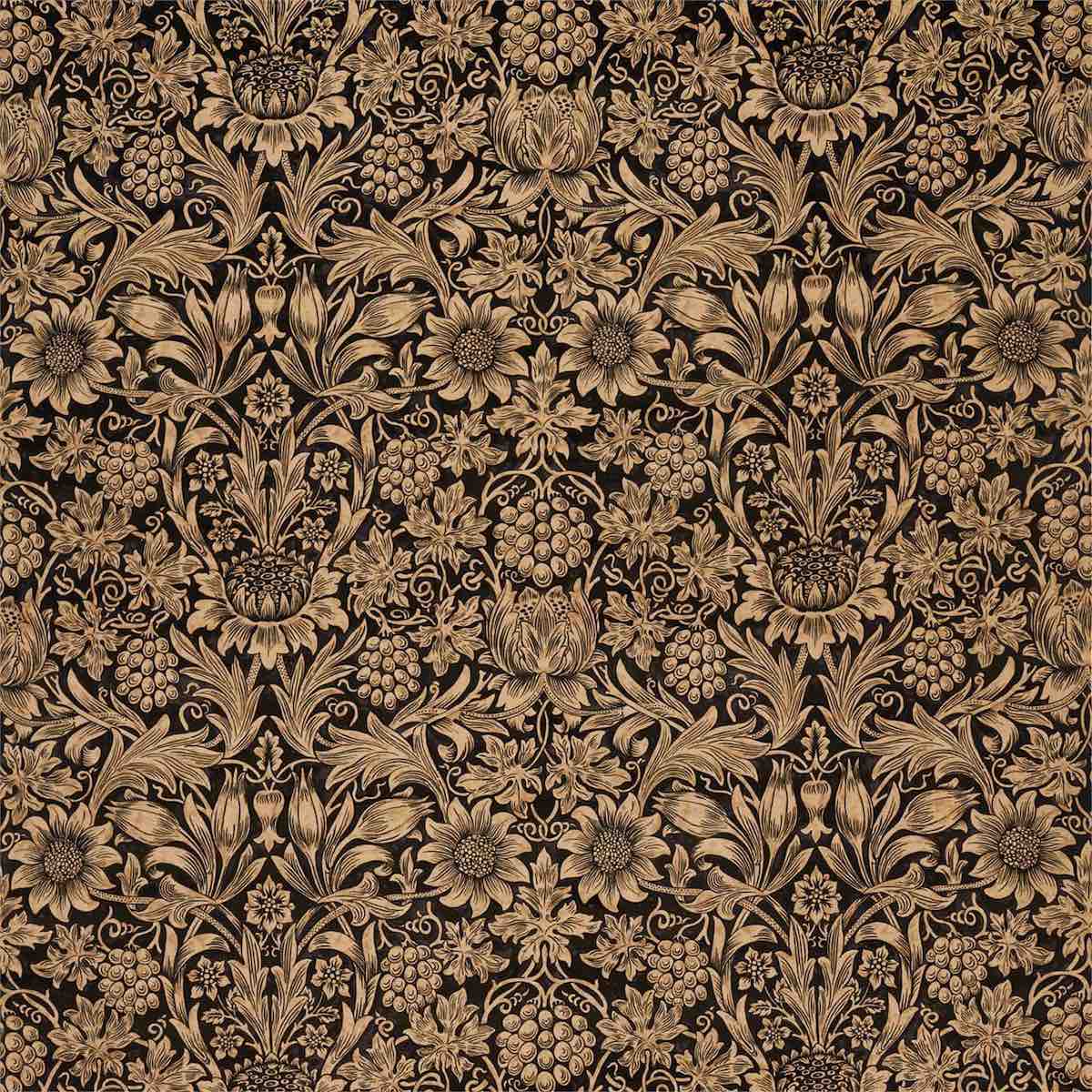 Morris &amp; Co &#39;Sunflower Velvet - Maple/Lichen&#39; Fabric