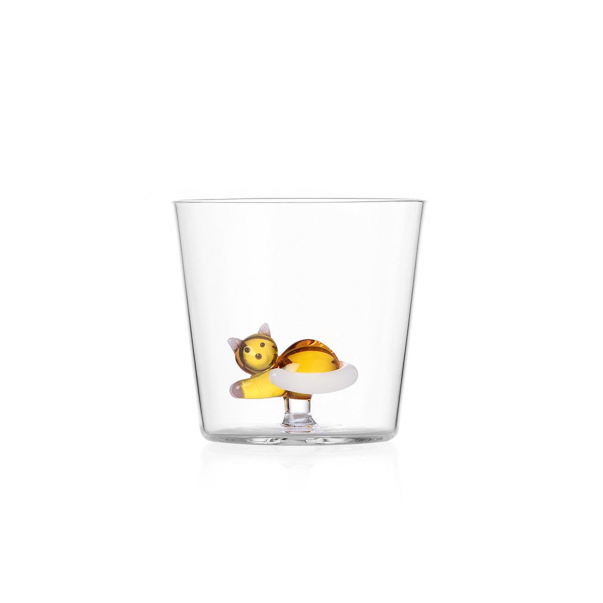 Tabby Cat Glass Tumbler 8cm - Ichendorf