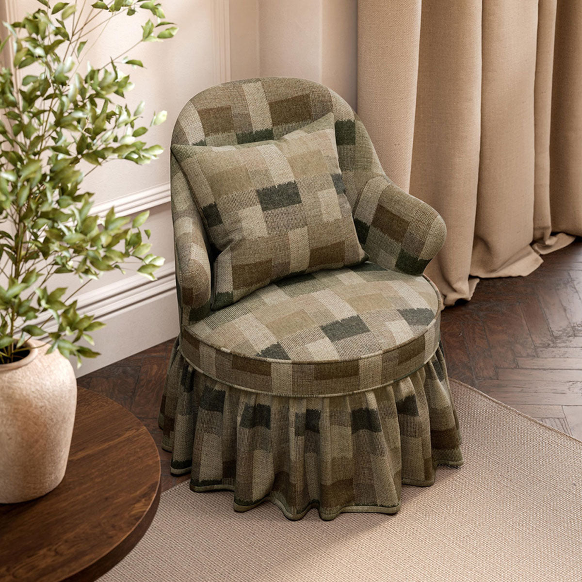 Sanderson Tavistone Wool fabric – Olivine (2)