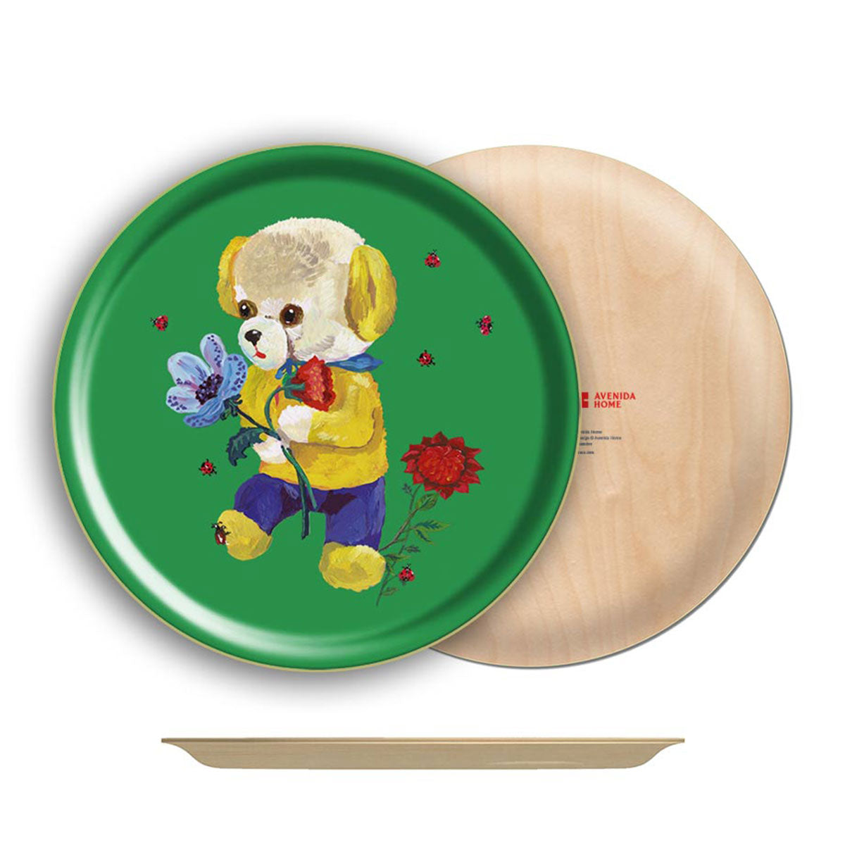 Birch Wood Round Tray - Avenida Home