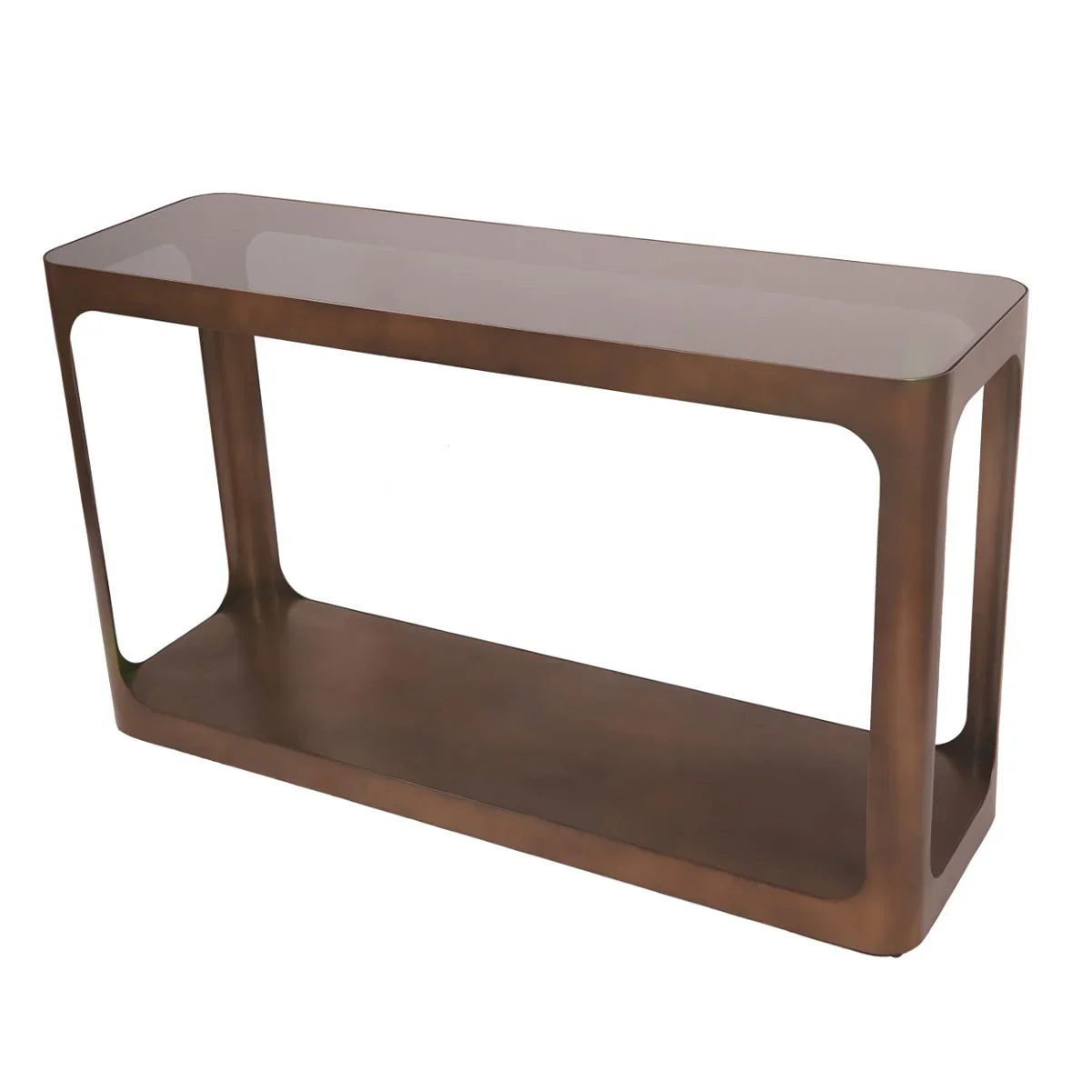 Thorpe Metal and Glass Console Table - Courthouse Furniture