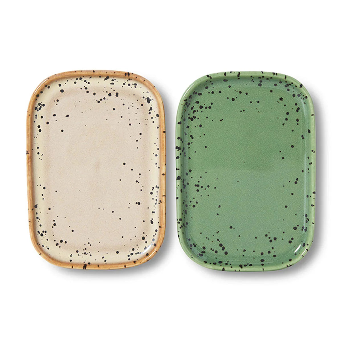 70s Ceramics Small Trays Set - HKLIVING