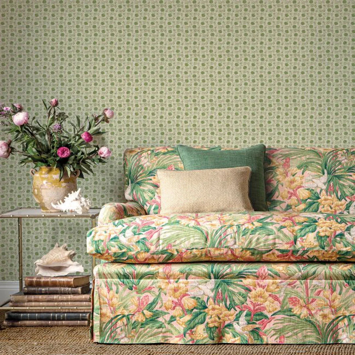 Trumpet Flowers Cotton Fabric - GP&J Baker