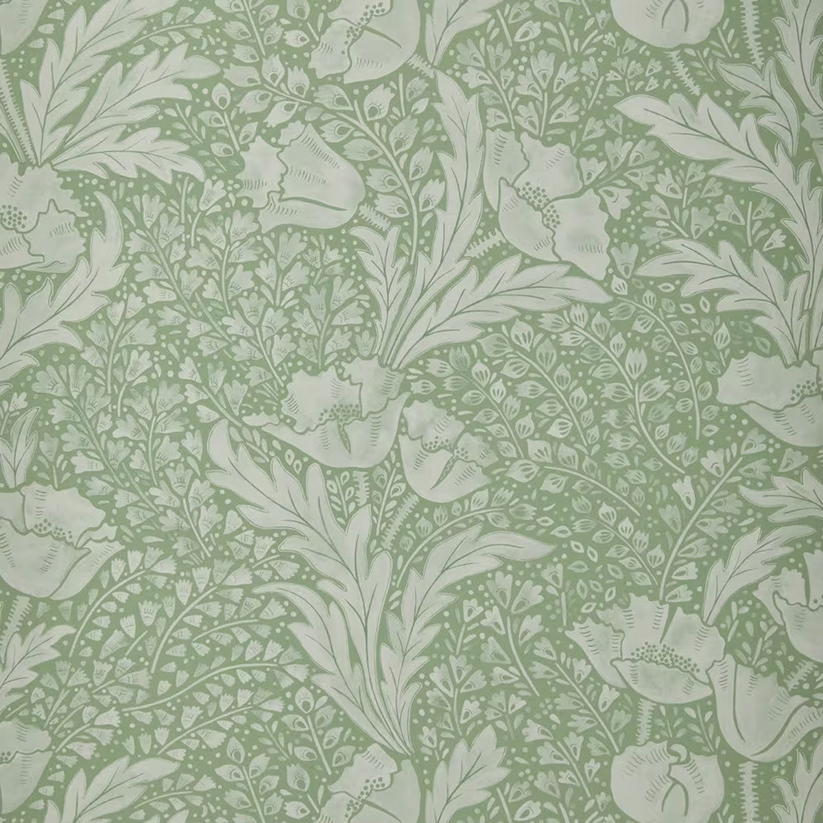 Tudor Poppy Wallpaper - Liberty
