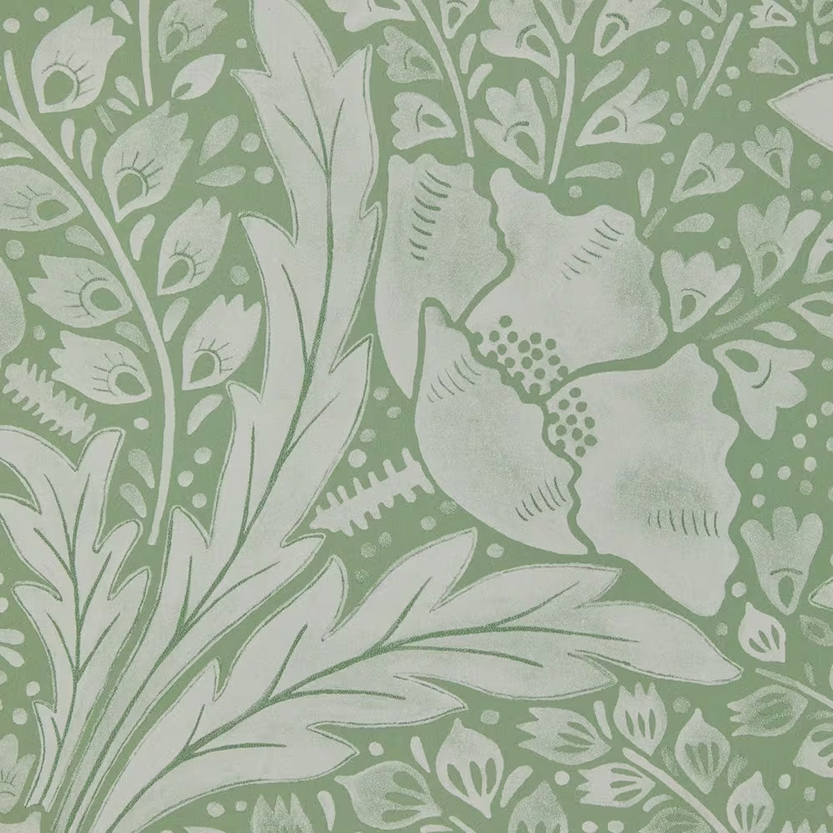 Tudor Poppy Wallpaper - Liberty
