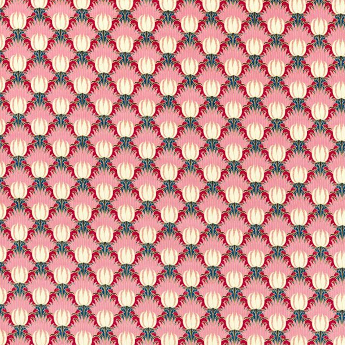 Archive by Sanderson &#39;Tulip and Bird - Amaranth &amp; Blush&#39; Fabric