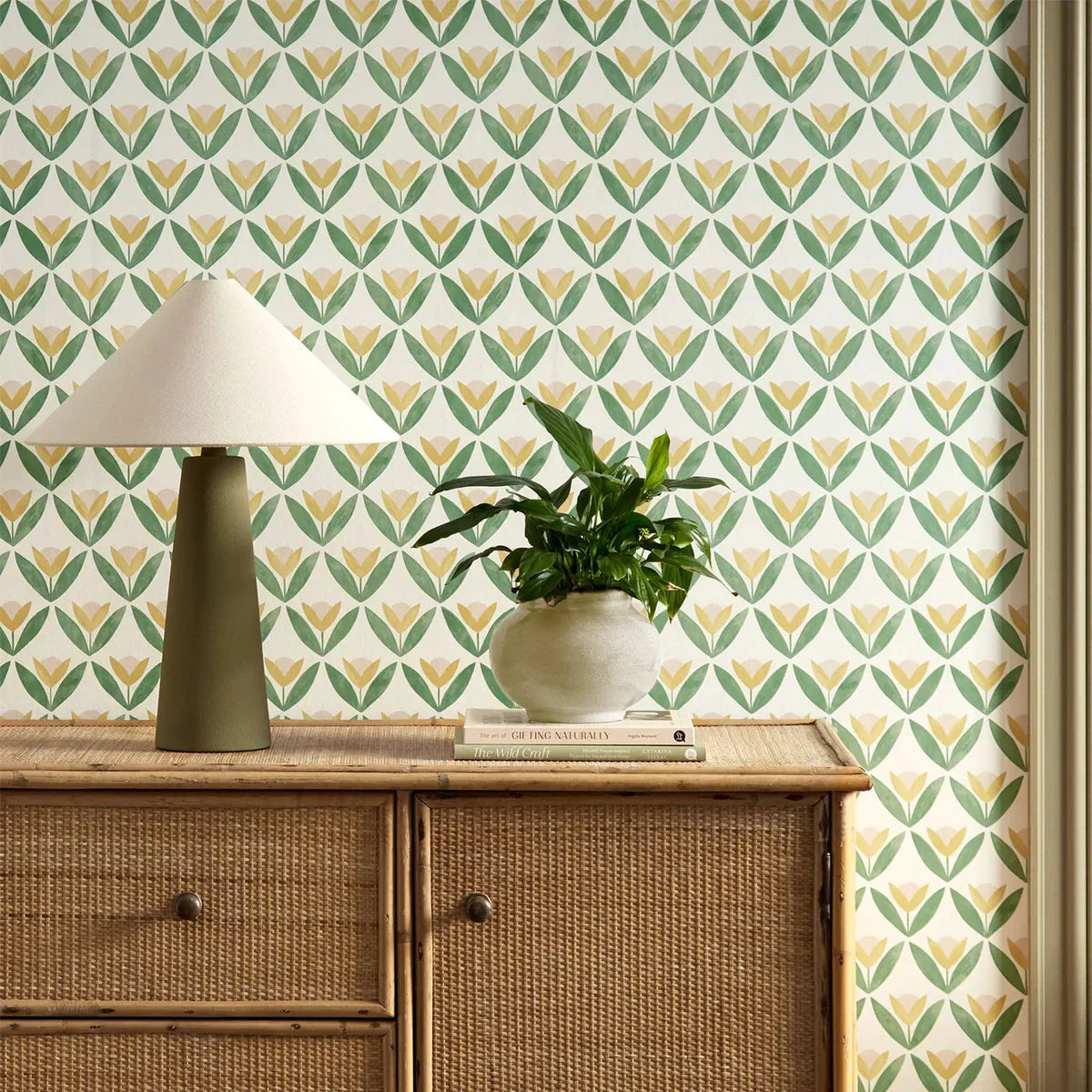 Tulip Trellis Wallpaper - Scion