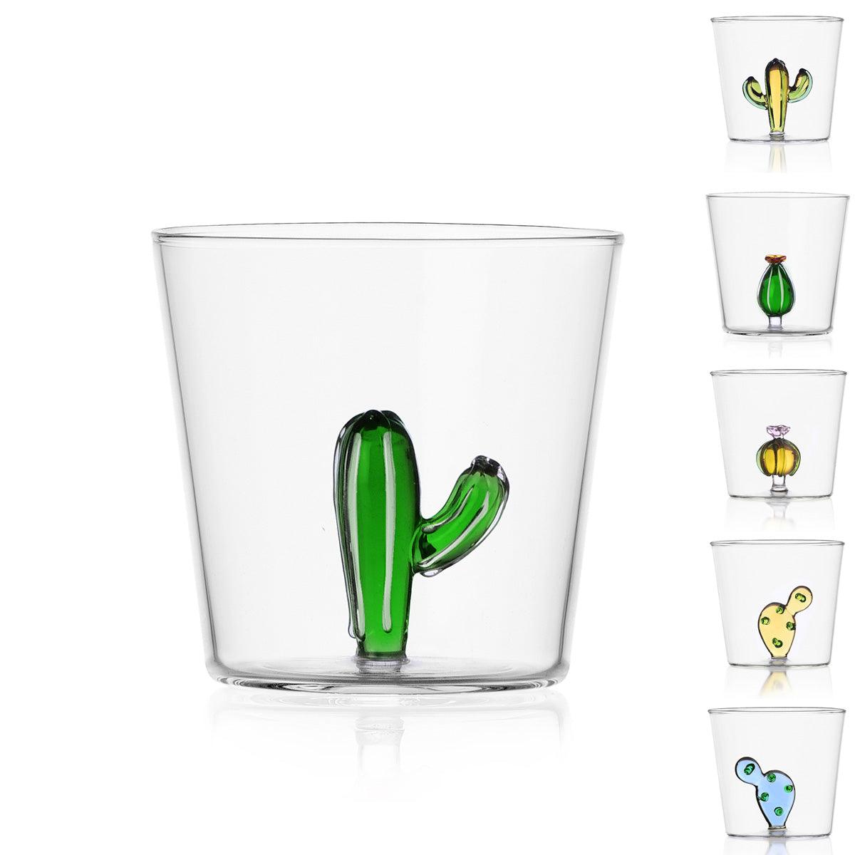 Desert Plants Glass Tumbler 8cm - Ichendorf