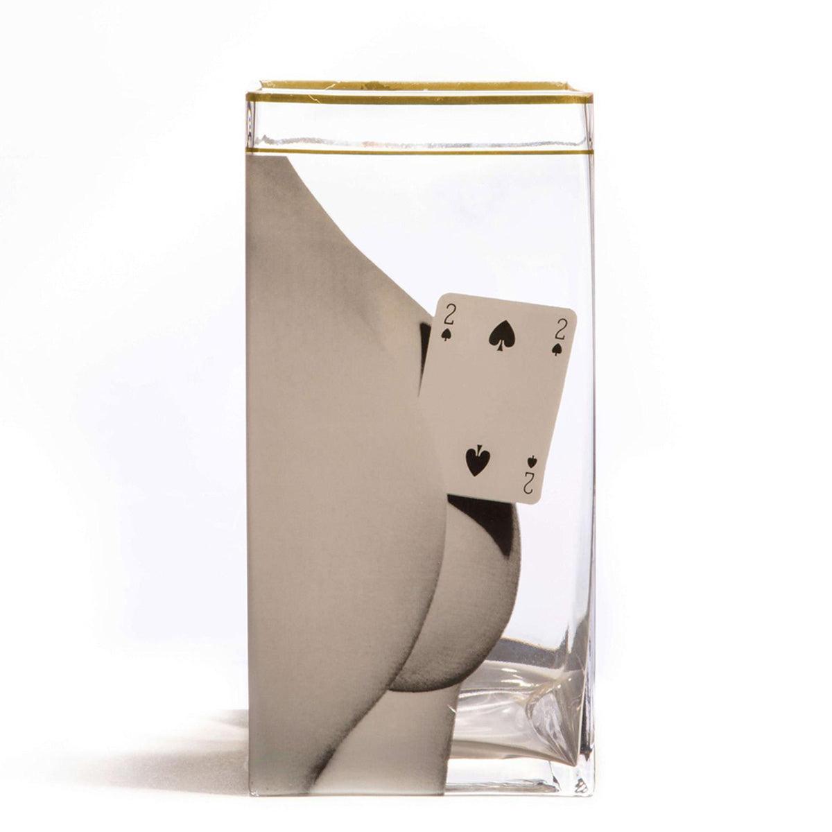 Seletti X Toiletpaper &#39;Two of Spades&#39; Glass Vase