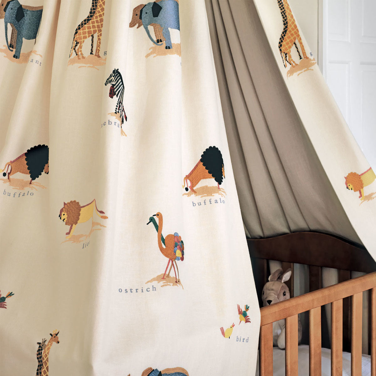Two By Two Embroidery Vintage/Multi Fabric - Sanderson
